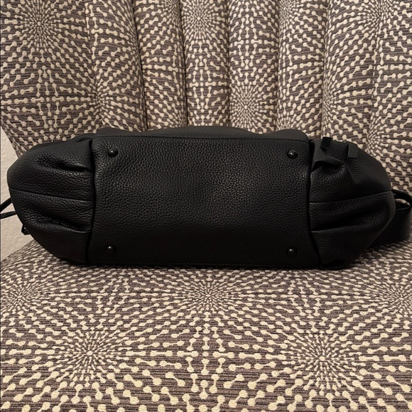 Aimee Kestenberg Essence Black Leather Satchel Bag with Strap NWT - Picture 7 of 16